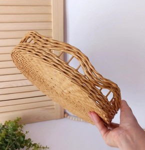 Bandeja de Servir de Ratán de Alta Calidad, Hecha a Mano, Natural, Elegante, de la Mejor Calidad, Organizador de Almacenamiento para Cocina y Hogar - Product Image 6