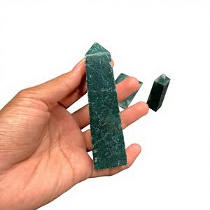 หินหยกเขียวธรรมชาติขัดเงา รูปทรงหอคอยโอเบลิสก์ สำหรับตกแต่งตามหลักฮวงจุ้ยและสะสมคริสตัล ขนาด 9 ซม. - Product Image 3