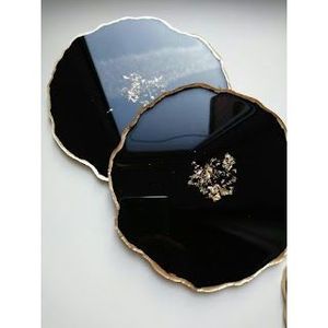 Oval and Round Resin Coasters for Minimal Home Elegant <b>Beverage</b> <b>Serving</b> <b>Sets</b> - Product Image 5