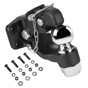 Gancio di traino combinato con capacità di carico di 20000 libbre, attacco per ricevitore con sfera da 2 5/16 pollici, compatibile con attacchi da 2,5 e 3 pollici. - Product Image 2
