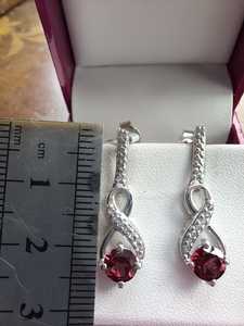 Sterling Silver <b>Blush</b> Garnet Drop Earrings Handmade Gemstone Jewelry Elegant Design For Women Wholesale Export - Product Image 4