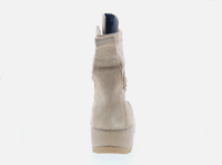Bottes en cuir beige à lacets pour hommes, pour le travail en extérieur et la randonnée