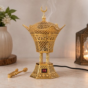 เตาเผาเครื่องหอมโลหะพรีเมียม ที่วางเครื่องหอมตกแต่งบ้าน สำหรับตกแต่งบ้าน ทำสมาธิ ห้องโยคะ พิธีกรรมทางศาสนา และอโรมาเธอราพี - Product Image 1