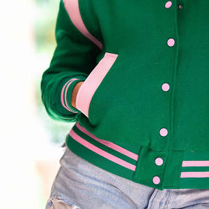 Veste universitaire pour femmes, marque privée, prix compétitif, étiquette personnalisée, nouvelle arrivée, veste universitaire courte - Product Image 4