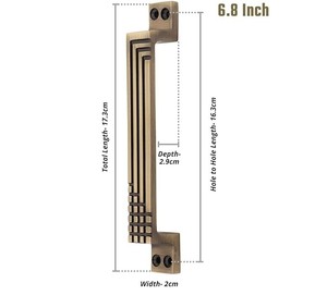 Poignée de meuble en aluminium avec finition antique, élégante poignée de tiroir et de porte pour cuisine, armoire, meubles - Product Image 2