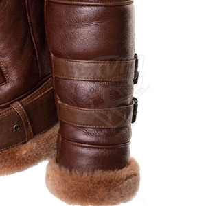 High Quality <b>Shearling</b> Leather <b>Jacket</b> Customized Logo Design Winter <b>Jacket</b> Fashion Clothing <b>Shearling</b> Leather <b>Jacket</b> <b>For</b> <b>Men</b> - Product Image 5