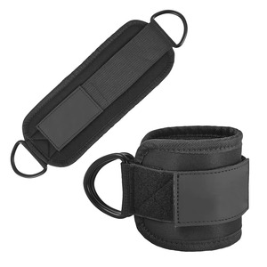 Sangles de cheville réglables avec anneau en D, rembourrées, pour la musculation et les exercices de kickback sur machines à câbles - Product Image 5