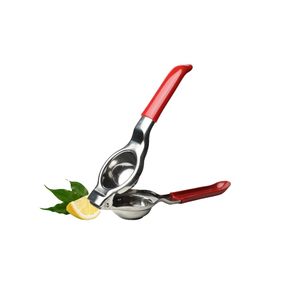 Stainless Steel Lemon <b>Squeezer</b> with Vinyl Coated Cum Bottle Opener 2 in 1 Lemon <b>Squeezer</b> <b>Juice</b> Extractor Red - Product Image 1