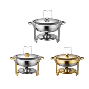 New Arrival Chafing Dish Silver Plated Stainless Steel Chafing Dish <b>Casted</b> Catering Buffet Food Warmer Chafing Dish from India - Product Image 3