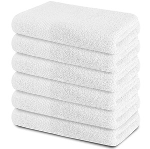 Serviette de bain en coton 100% pur, 550 GSM, blanche, en tissu éponge, douce, épaisse, durable, très absorbante, pour hôtels de luxe, resorts, spas et maison - Product Image 6