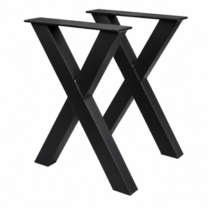Traditional Metal <b>Table</b> <b>Legs</b> 28-inch for Dining Furniture 2Pcs <b>Table</b> <b>Legs</b> X Frame for Furniture/Desk/Dining <b>Table</b> EDPTBL002 - Product Image 1