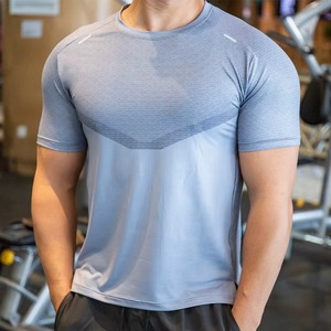Custom Athletic Compression Gym Shirt Manufacturer Fitness Workout Apparel Cotton <b>Polyester</b> Screen Print DTF Printing OEM ODM - Product Image 2