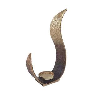Handmade Tea <b>Light</b> Holder <b>Leaf</b> Design Home Decoration Metal Candle Stand - Product Image 1