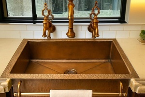 copper sink luxury bathroom fixture copper washbasin premium home solution copper <b>basin</b> high end interior product copper sink - Product Image 5