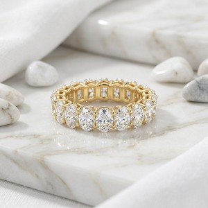 3.15CTW Oval Cut Prong Set Eternity <b>Ring</b> - Product Image 1