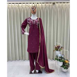 Hermosa ropa de fiesta para mujer Top-Bottom y Dupatta Set - Product Image 1