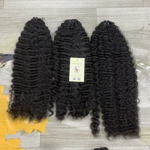 Venta caliente Paquetes de cabello Cutículas alineadas Doble dibujado Cabello humano vietnamita crudo BIRMESE RIZADO Extensiones de trama de Vietnam - Product Image 2