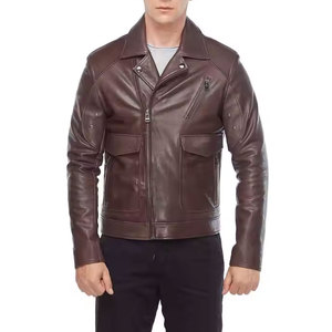 Nouvelle veste en cuir pour homme avec logo sur le devant, couleurs et tailles personnalisées, streetwear d'hiver, doublure en fausse fourrure - Product Image 1