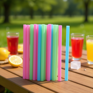 CANITA X 24 Cannucce Monouso in PLA 3 Colori 21X1.2CM Varie Misure - Product Image 2