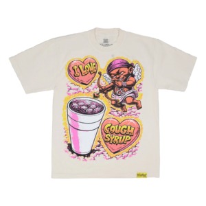 Camiseta de punto personalizada con pedrería, estilo vintage, lavado ácido, cuello redondo, algodón 100% de alto gramaje, estampado flocado, corte holgado, gráfico regular - Product Image 3