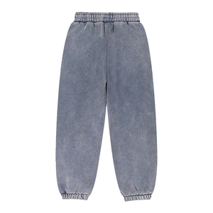 Men's Solid Color Sweatpants <b>Elastic</b> <b>Waist</b> Drawstring Side Pockets Casual Joggers Sand Wash Knitted Cotton Midweight Autumn Wear - Product Image 2