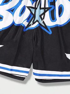 Shorts de basketball personnalisés pour hommes, respirants, en maille 100% polyester, grandes tailles, logo personnalisé, antibactériens, séchage rapide, fermeture à cordon. - Product Image 2