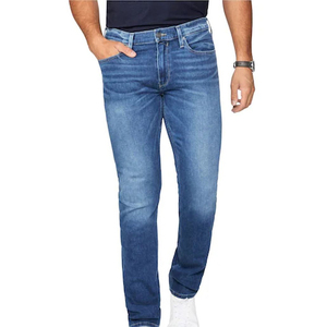 Jeans boutonnés respirants à coupe classique, design personnalisé, denim pour homme, pantalon grande taille, coton élastique, été, printemps - Product Image 1