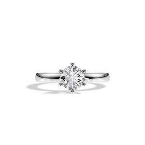 Anillo de Compromiso Clásico con Diamante de Corte Brillante Redondo, Oro de 14K, Engaste de Garras, Certificado IGI, Joyería Fina para Mujer - Product Image 2