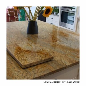 Hot Selling New Kashmir Gold Granite Slabs Polished Natural <b>Stone</b> for Countertops Flooring Wall Cladding and Interior Projects - Product Image 4