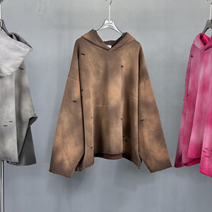 ชุดเสื้อมีฮู้ดแบบตัดขอบผ้าฝ้าย100ตัดขอบพิมพ์ลายตัดขอบแบบกำหนดเองได้ - Product Image 1