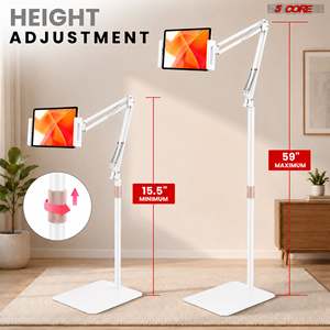 Soporte de Suelo para Tablet de 5 Núcleos, Giratorio 360°, Ajustable, Universal, para Cama, Teléfono, iPad - Product Image 2