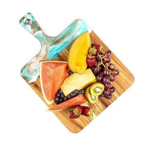 Planche à découper en bois avec logo personnalisé en résine époxy, vente en gros, planche à découper pour fromage pour restaurant, hôtel, cuisine - Product Image 1