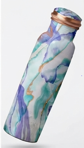 Premium Printed <b>Copper</b> <b>Bottle</b> With Artistic Marble Texture Perfect Blend Of Style And Wellness For Daily Use Travel Home Office - Product Image 3