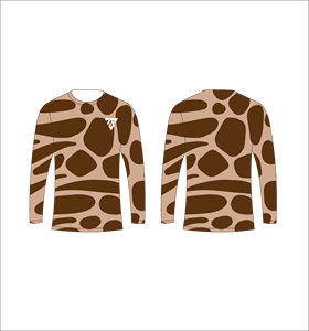 T-shirt à manches longues pour homme, motif tigre brun et noir, en coton biologique texturé, col rond, décontracté, streetwear, hauts pour la gym et l'entraînement - Product Image 4