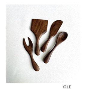 Ensemble de couverts en bois d'acacia : cuillère longue et spatule, style japonais pour la maison - Product Image 5