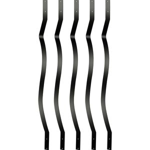 Set da 61 Pezzi di Balaustre in Alluminio 75x2,5 cm per Ringhiere in Legno, Viti per Balaustre, Ringhiera Metallica con Profili in Lega di Alluminio - Product Image 1