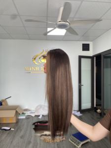 Hot Selling 100% Brazilian Remy Light Brown Lace Front <b>Wig</b> 130-150 Density Pre-Plucked Frontal Straight for Lace Small Cap - Product Image 6