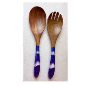 Natural Wood Grain Luxury Durable Big Round Wooden <b>Spoon</b> for Comfortable Cooking Stirring & Serving Wedding Gifts & Parties - Product Image 5