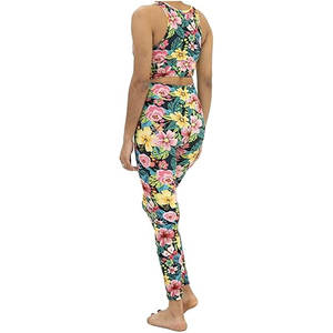 ชุดออกกำลังกายเนื้อผ้านุ่มเนียนสำหรับผู้หญิง ชุดบราและเลกกิ้งเข้าชุด เหมาะสำหรับยิม โยคะ พิลาทิส และสวมใส่ในชีวิตประจำวัน สวมใส่สบาย ระบายอากาศได้ดี - Product Image 4