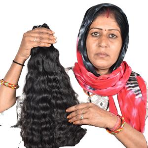 100% Cutícula alineada Virgen cruda Precio al por mayor Cabello Paquetes de cabello doble dibujado Color negro ondulado sedoso Cabello humano vietnamita - Product Image 3