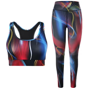 Conjunto de Yoga de 2 Piezas con Top Corto de Manga Larga que Absorbe la Humedad, Leggings de Cintura Alta para Fitness, Traje de Gimnasio para Mujer, Ropa Deportiva para Yoga - Product Image 6