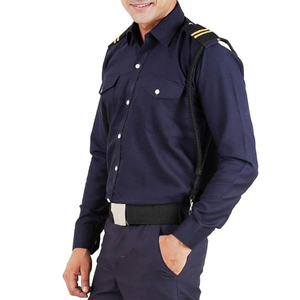 Uniforme de Trabajo para Guardia de Seguridad, Conjunto de Camisa de Manga Larga con Pantalones a Juego, Epaulettes en los Hombros, Bolsillos en el Pecho, Ropa Profesional - Product Image 3