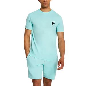 Chándal deportivo informal de Hip Hop de verano para hombre, Camiseta con estampado 3D liso, conjunto corto de estilo deportivo Atlético - Product Image 1