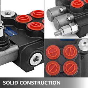Valvola di Controllo Direzionale Idraulica a 2 Bobine 11gpm a Doppio Effetto per Trattori e Caricatori di Hydraulic Valves Co. - Product Image 2