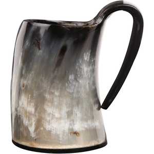 Taza de Cuerno de Búfalo Hecha a Mano, Forma Natural, Pulida, Duradera, Artística, Coleccionable, Moderna, Apta para Alimentos, Decoración del Hogar - Product Image 2