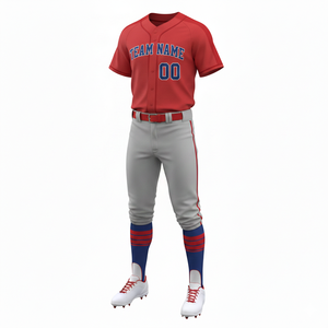 Uniforme de Béisbol Personalizado 100% Poliéster Transpirable, Camiseta y Pantalón de Alta Calidad, Impresión Sublimada, Secado Rápido, Cuello en V, Ropa Deportiva - Product Image 6