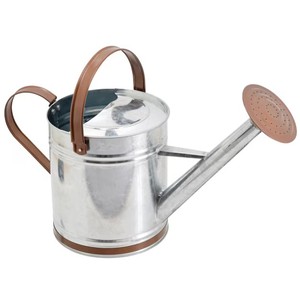 Galvanized Metal Natural can flowers herbs and vegetables dark green watering can for gardening Metal Galvanized Watering Can - Product Image 2