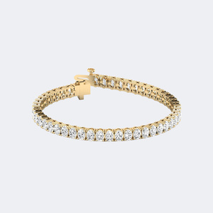 Pulsera de tenis con diamantes de forma ovalada de 8.00 CTW, elegante pulsera de eslabones con engaste de puntas - Product Image 1
