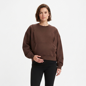 OEM Nursing Breastfeeding Sweatshirts 100% Cotton Fleece Chest Zip Nursing Sweatshirt Ladies Maternity Sweat Shirts Women's - Product Image 1