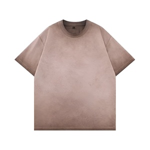 Men <b>Acid</b> Washed Tee Oversized Boxy <b>Drop</b> Shoulder Short Sleeve Casual Tee Premium Soft Fabric Custom Logo Wholesale T shirts - Product Image 5